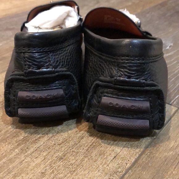 Coach Women's Arlene Black Leather Driving Loafers 5 B - Picture 6 of 8